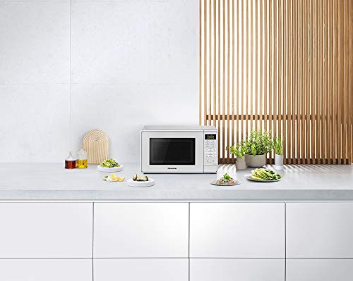 Panasonic NN-E28JMMBPQ Compact Solo Microwave Oven with Turntable, 800 W, 20 Litres, Silver