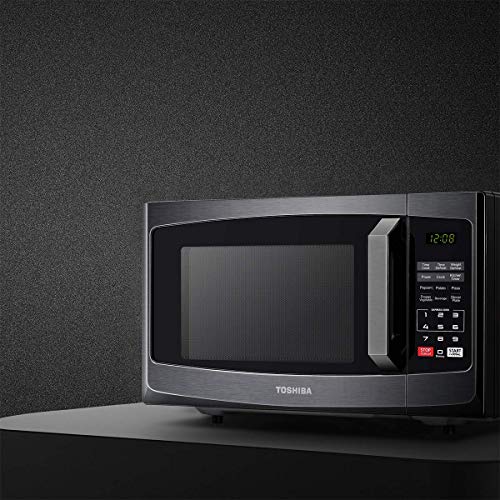 Toshiba 800w 23L Microwave Oven with Digital Display, Auto Defrost, One-touch Express Cook with 6 Pre-Programmed Auto Cook, and Easy Clean - Black - ML-EM23P(BS)