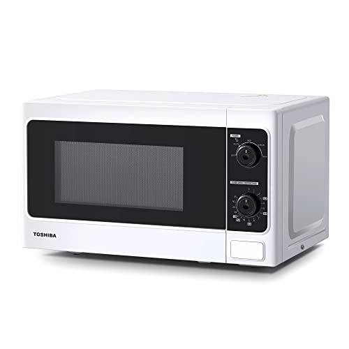 Toshiba 800w 20L Microwave Oven with Function Defrost and 5 Power Levels, Stylish Design – White - MM-MM20P(WH)