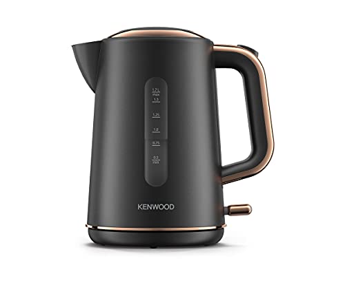 Kenwood Abbey Lux Water Kettle, 360° Swivel Base, Fast Boiling, Removable Filter, Water Capacity 1.7L, ZJP05.C0DG, 3000W, Dark Grey with Rose Gold