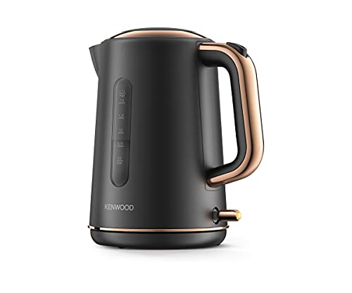 Kenwood Abbey Lux Water Kettle, 360° Swivel Base, Fast Boiling, Removable Filter, Water Capacity 1.7L, ZJP05.C0DG, 3000W, Dark Grey with Rose Gold