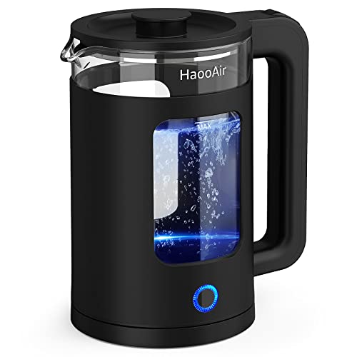 Electric Kettle, Easy to clean Limescale Inner liner Hot Water Boiler ，1.5L Glass Tea Kettle with Blue LED,Quick Boiling BPA-Free,Borosilicate Shell, Auto Shut-Off and Boil-Dry Protection