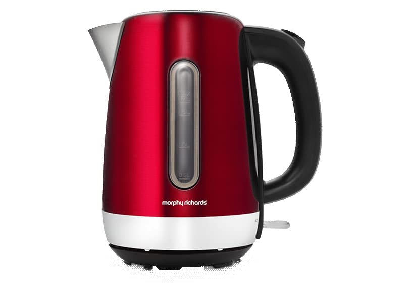 Morphy Richards Equip Red Jug Kettle - 1.7L - Rapid Boil - Limescale Filter - 102785
