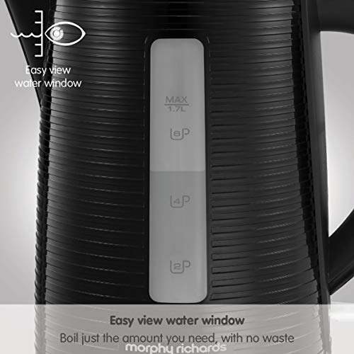 Morphy Richards 108398 Arc Jug Kettle, 3 W, 1.7 liters, Black