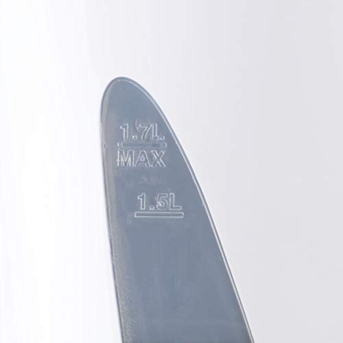 Daewoo Plastic Kettle White, 1.7 Litre Capacity, Roughly Fill 7 Cups, Family Size, With Visible Water Window For Easy Monitoring, Led Light Indicator, Lightweight, Clean, Simple Design