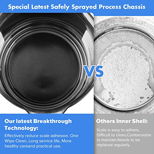 Electric Kettle, Easy to clean Limescale Inner liner Hot Water Boiler ，1.5L Glass Tea Kettle with Blue LED,Quick Boiling BPA-Free,Borosilicate Shell, Auto Shut-Off and Boil-Dry Protection