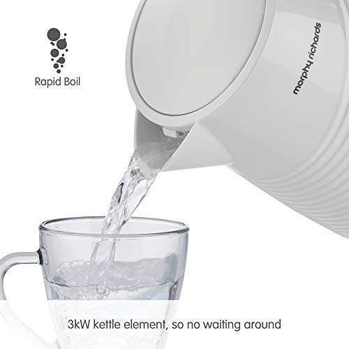Morphy Richards 108269 Jug Kettle Dune, Plastic, 3000 W, 1.5 liters, White