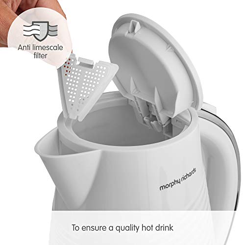 Morphy Richards 108269 Jug Kettle Dune, Plastic, 3000 W, 1.5 liters, White