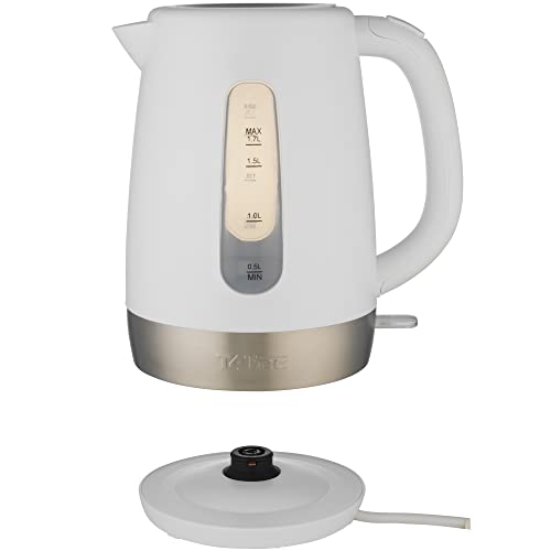 T4tec British designed Fast Boil Cordless Kettle - White TT - KT691UK