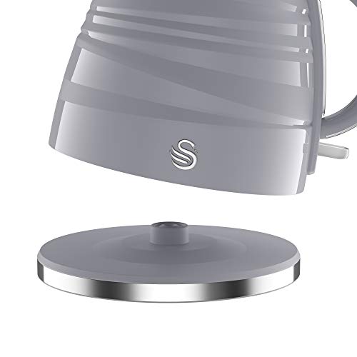 Swan SK31050GRN, Symphony 1.7 Litre Jug Kettle with Rapid Boil, 3000 Watts, Grey