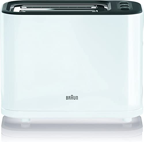 Braun Purease Serie 3 HT3000BK stainless steel Toaster, 7 variable browning settings, reheat & defrost function, highlift &removable crumb tray - white