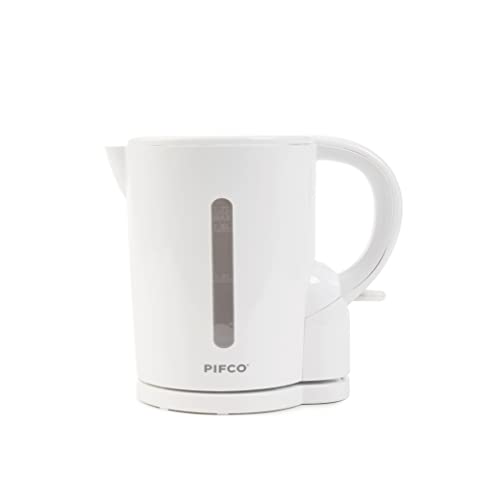 PIFCO® White Kettle - 1.7 Litre Capacity - 2200W Cordless Electric Kettle - BPA Free - Auto Shut-Off and Boil-Dry Protection - Anti-Scale Filter and Anti Slip Feet - Easy to Operate