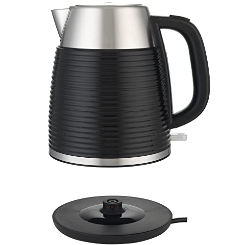 T4tec British designed Cordless Kettle - Black and Stainless Steel-TT - KT803UK