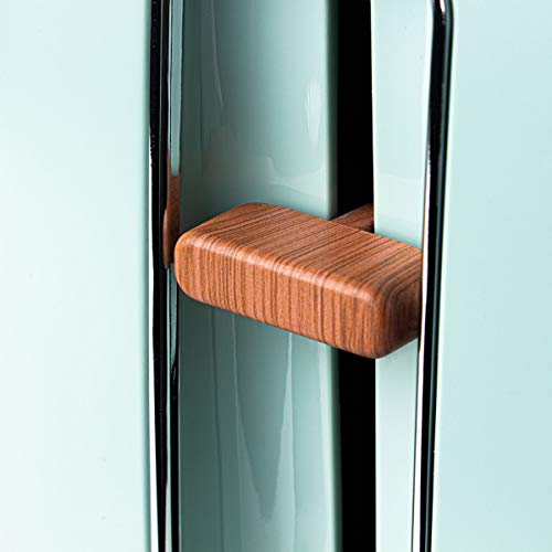 Haden Dorchester 4 Slice Sage Toaster – Modern LCD Display Digital 4 Slice Toaster - 6 Browning Levels - With Wood Effect Finish - Cancel/Defrost/Reheat - 1900-2300W