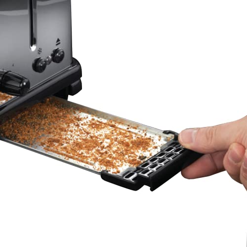 Russell Hobbs 23332 Stainless Steel 2 Slice Toaster, Grey