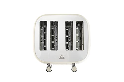 Haden Brighton Cream Toaster 4 Slice - Electric Stainless Steel Toaster - Reheat and Defrost Functions - 6 Variable Browning Controls - Self Centering Function