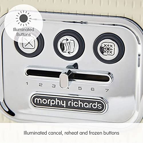 Morphy Richards Verve White 4 Slice Toaster - Plastic - 4 Slot - 243012