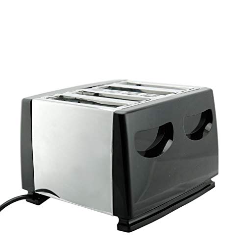 Toaster 4 Slice Toaster BT410 Steeliness Steel housing Black Toaster 1300W auto pup up Function, Variable Electronic Timing Control
