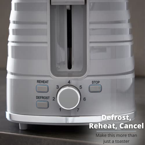 Swan, ST31050GRN, 2 Slice Symphony Toaster, High Gloss and Matt Finish, 930 Watt, Grey, Plastic