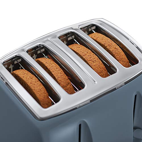 Russell Hobbs 21654 Textures 4 Slice Toaster with Frozen, Cancel and Reheat Settings, Grey