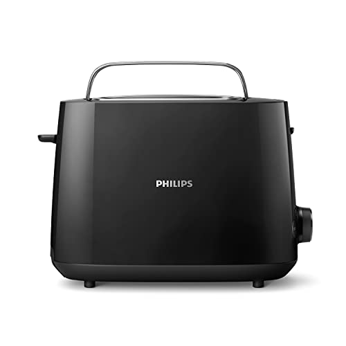 Philips Domestic Appliances Daily Collection Toaster, 8 Settings, Integrated Bun Warming Rack, Compact Design, HD2581/91