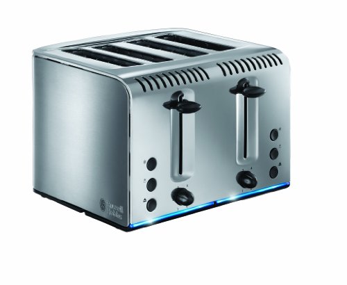 Russell Hobbs 20750 Buckingham 4-Slice Toaster, Polished, 2100 W, Stainless Steel