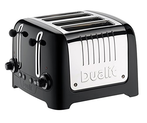 Dualit 46205 4 Slot Lite Toaster in Black Finish