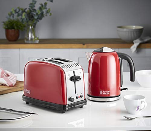Russell Hobbs 23330 Stainless Steel 2 Slice Toaster, Red