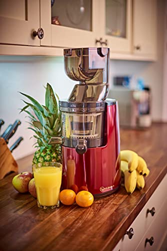 Nebula Grande Whole Fruit Cold Press Slow Masticating Juicer 45RPM 5 Year Warranty (Deep Red)