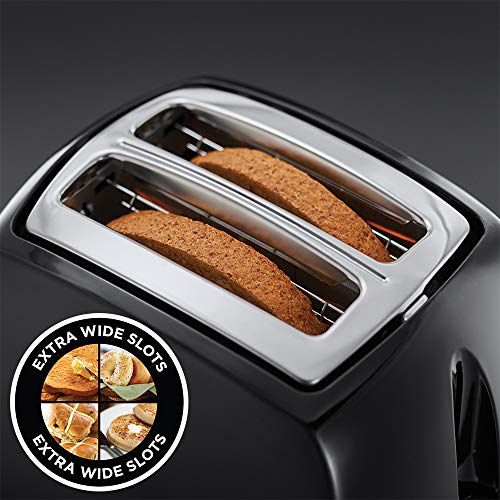 Russell Hobbs 21641 Textures 2-Slice Toaster, 700 - 850 W, Black