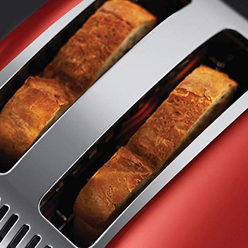Russell Hobbs 23330 Stainless Steel 2 Slice Toaster, Red
