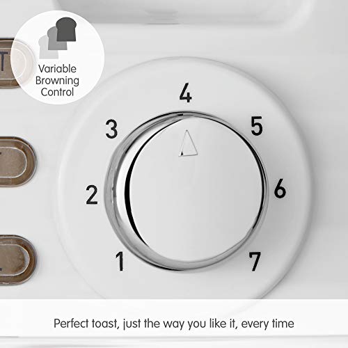 Morphy Richards 220029 Dune 2 Slice Toaster Defrost and Re - Heat Settings, Plastic, White