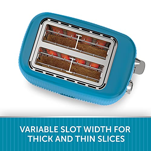 Breville Bold Blue 2-Slice Toaster with High-Lift & Wide Slots | Blue & Silver Chrome [VTR014]