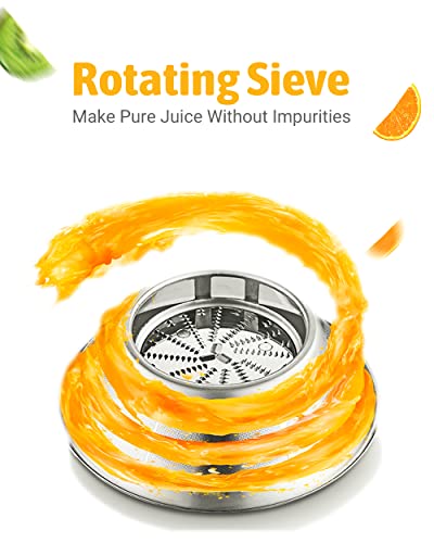 EASEHOLD 800W Juicer Machine Centrifugal Juice Extractor Whole Fruits And Vegetables, Easy to Clean,Stainless Steel with 2 Dual Speed