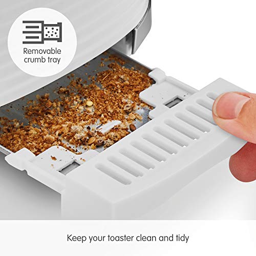 Morphy Richards 220029 Dune 2 Slice Toaster Defrost and Re - Heat Settings, Plastic, White