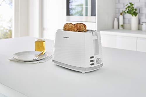 Morphy Richards 220029 Dune 2 Slice Toaster Defrost and Re - Heat Settings, Plastic, White