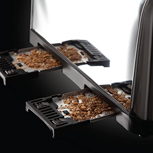 Russell Hobbs 18790 Futura 4-Slice Toaster, 1500 W, Stainless Steel Silver, Four Slice