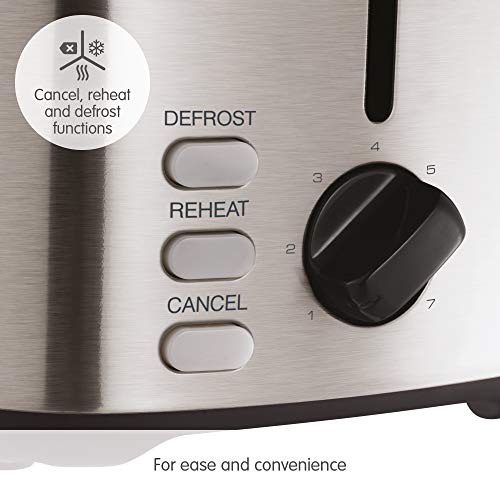 Morphy Richards 222067 Brushed Equip 2 Slice Stainless Steel Toaster, 800 W, Brushed
