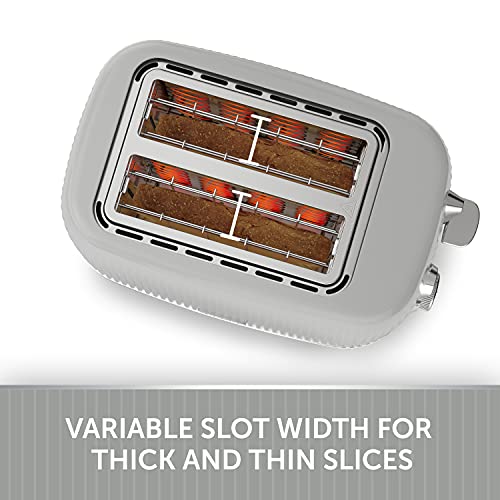 Breville Bold Ice Grey 2-Slice Toaster with High-Lift & Wide Slots | Grey & Silver Chrome [VTR002]