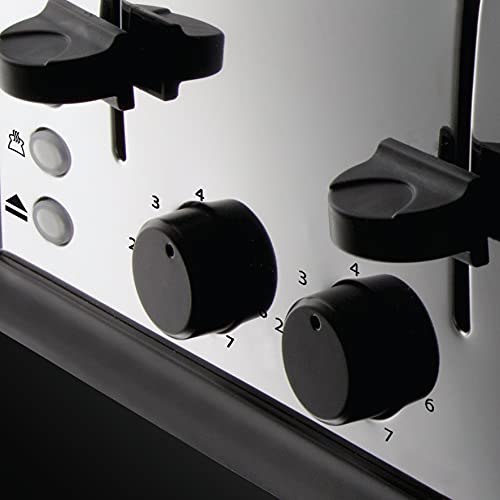 Russell Hobbs 18790 Futura 4-Slice Toaster, 1500 W, Stainless Steel Silver, Four Slice