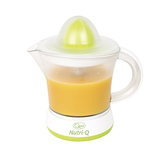 Quest Nutri-Q 34210 Quick Press Electric Citrus Juicer / 2 Different Cone Sizes / 1.2L Jug / Adjustable Pulp Strainer / Dual Direction Juicing / Low Noise / Dishwasher Safe Parts