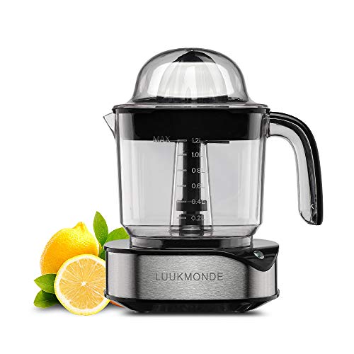 Electric Citrus Juicer 1.2L Large Volume - Orange Juicer with powerful motor and LED working lamp - Electric Lemon Squeezer for orange lemon lime grapefruit by LUUKMONDE