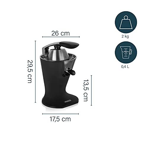 Princess Citrus Juicer – Silent Motor – Double Detachable Cone – Electric Press – Dishwasher Safe – 201857