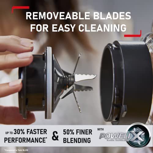 Tefal BL82AD40 PerfectMix+ Tritan Blender, High Speed, 1200 W, 2 Litres, Stainless Steel & Dark Grey