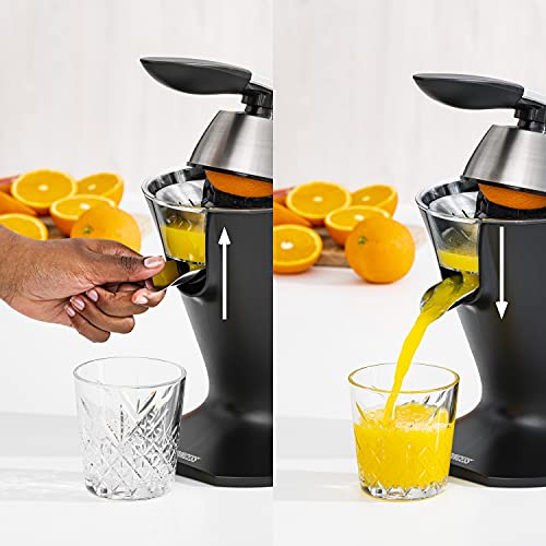 Princess Citrus Juicer – Silent Motor – Double Detachable Cone – Electric Press – Dishwasher Safe – 201857