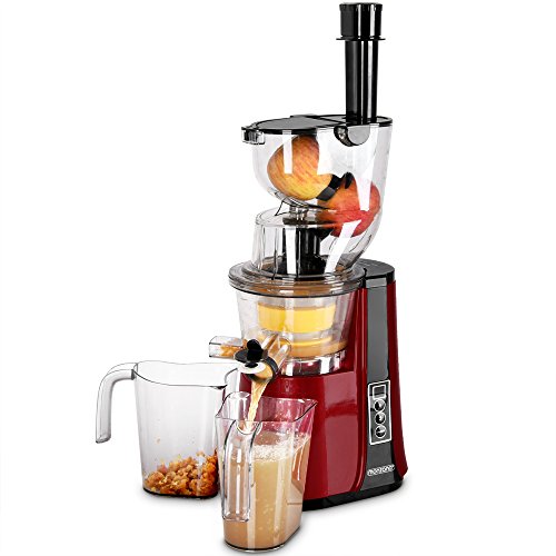 Monzana Slow Juicer Machine | Cold Press | 500W | Kitchen Masticating | Juice Soup Maker Extractor | Reverse Function | BPA Free | Whole Fruit and Vegetable | Orange | Citrus | Ginger | Electric