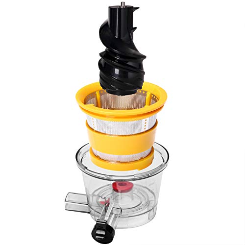 Monzana Slow Juicer Machine | Cold Press | 500W | Kitchen Masticating | Juice Soup Maker Extractor | Reverse Function | BPA Free | Whole Fruit and Vegetable | Orange | Citrus | Ginger | Electric