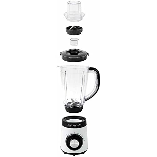 Quest Nutri-Q 34790 Blender & Grinder / 1.5L Blender Jug / 2 Speed Settings / Dishwasher Safe Parts / Safety Locking System / Makes Healthy Smoothies & Shakes / BPA Free / 500W