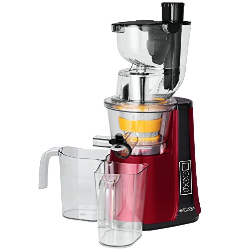 Monzana Slow Juicer Machine | Cold Press | 500W | Kitchen Masticating | Juice Soup Maker Extractor | Reverse Function | BPA Free | Whole Fruit and Vegetable | Orange | Citrus | Ginger | Electric