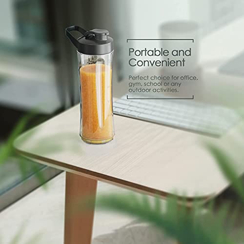 Smoothie Blender 350W, Blender Smoothie Makers and Portable Blender with 2 Tritan Bottles, Personal Blenders for Smoothies with Ice, Milkshake and Baby Food, Easy to Take, Silver, BPA-Free